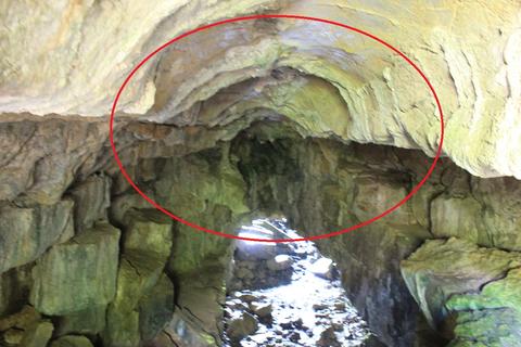 Восточный вход в пещеру "Овечья", вид при входе