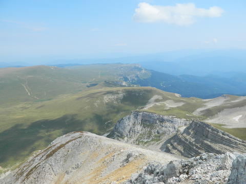 Сентябрь 2018 г., гора Оштен, Западный Кавказ, вид на вершину Нагой-Кош