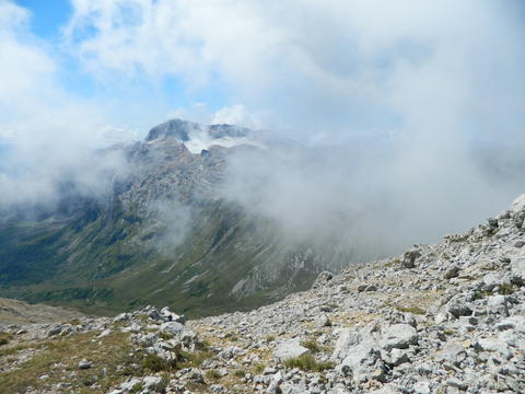 Сентябрь 2021 г. Фото из похода к вершине горы Оштен, вид на Фишт, фото Абрамов Д.В.