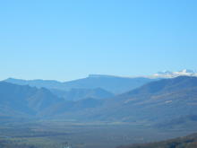 Вид на вершины Оштен, Нагой-Кош, Трезубец с хребта Уна-Коз, фото 07.11.18г.